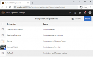 blue print configuration browser