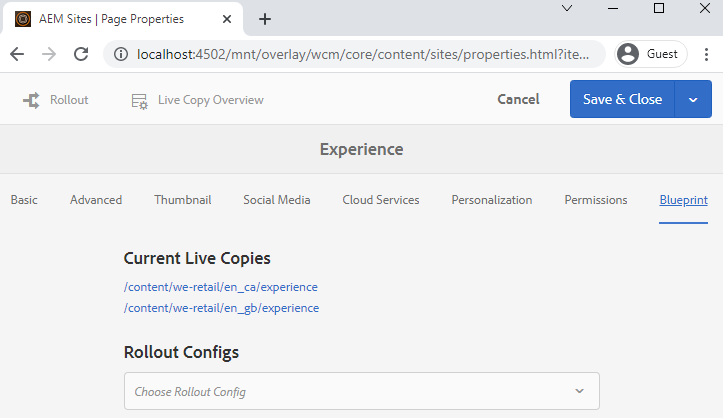 the live copies are again synced with the blueprint